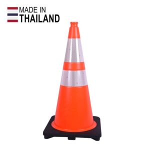 Made in Thailand 28” PVC Traffic Cone Wide Body